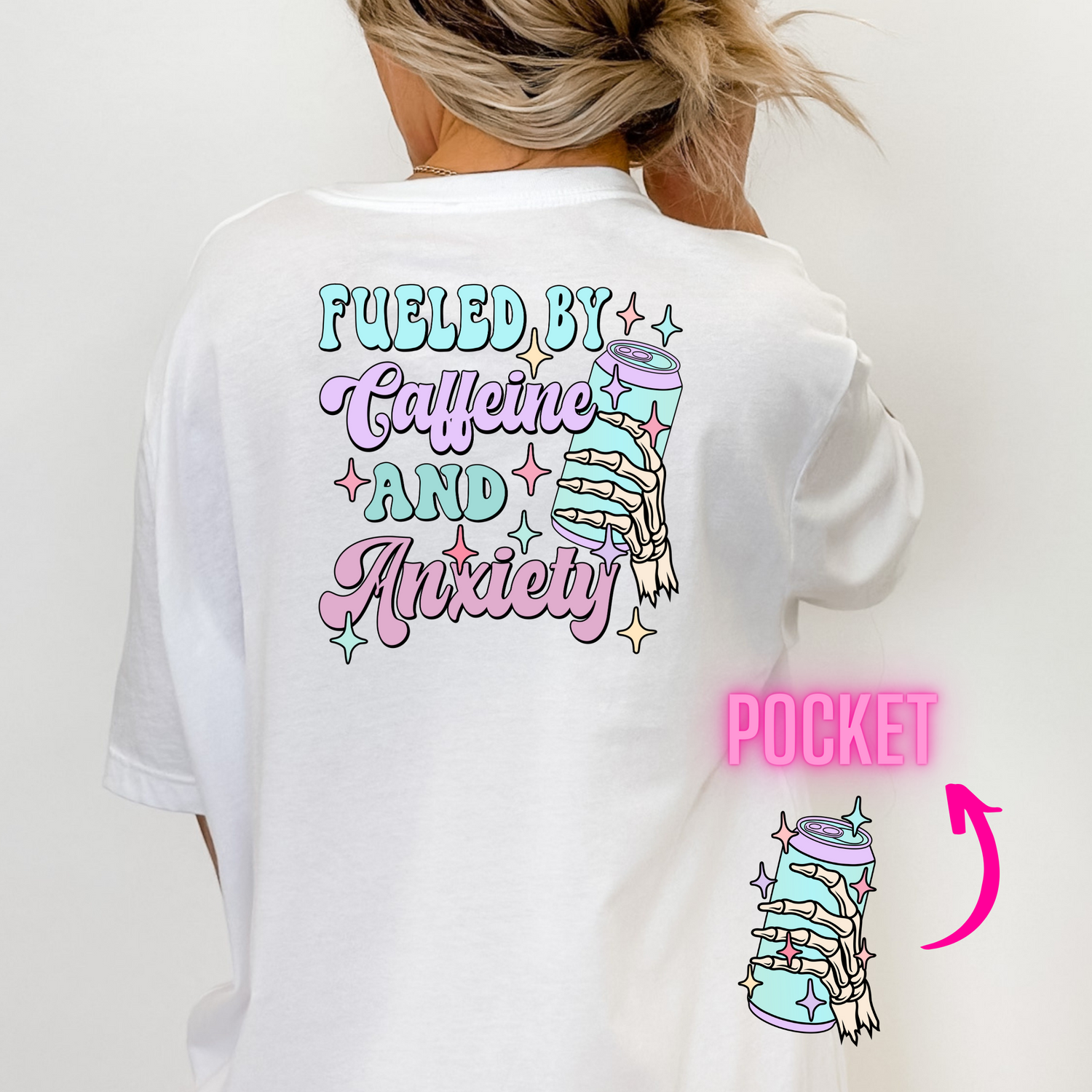 Fueled by Iced Caffeine and Anxiety DTF Transfer