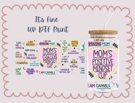 Mom's Positive Mindset UV DTF TRANSFER