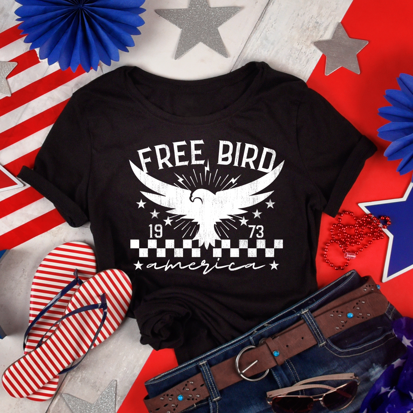 FREE BIRD 1973 VINTAGE - DTF TRANSFER - Hectic Momma Printing