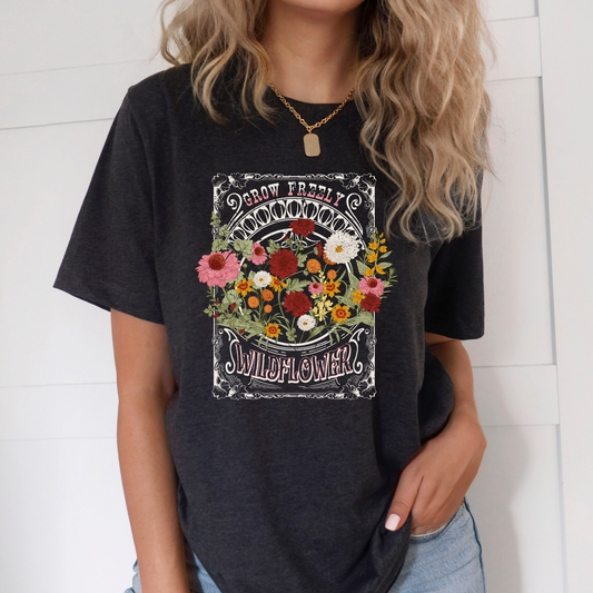 Grow Freely White DTF Transfer