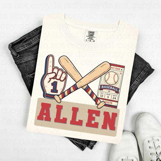 VINTAGE BASEBALL - CUSTOM TRANSFER - Hectic Momma Printing