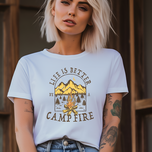 Life Is Better By A Campfire Vintage - DTF Transfer