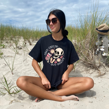 DEAD INSIDE BUT BEACHY - WHITE DTF TRANSFER