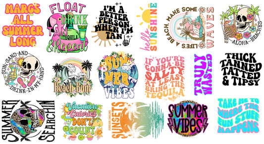 put your sunblock on UV DTF premade gang sheet