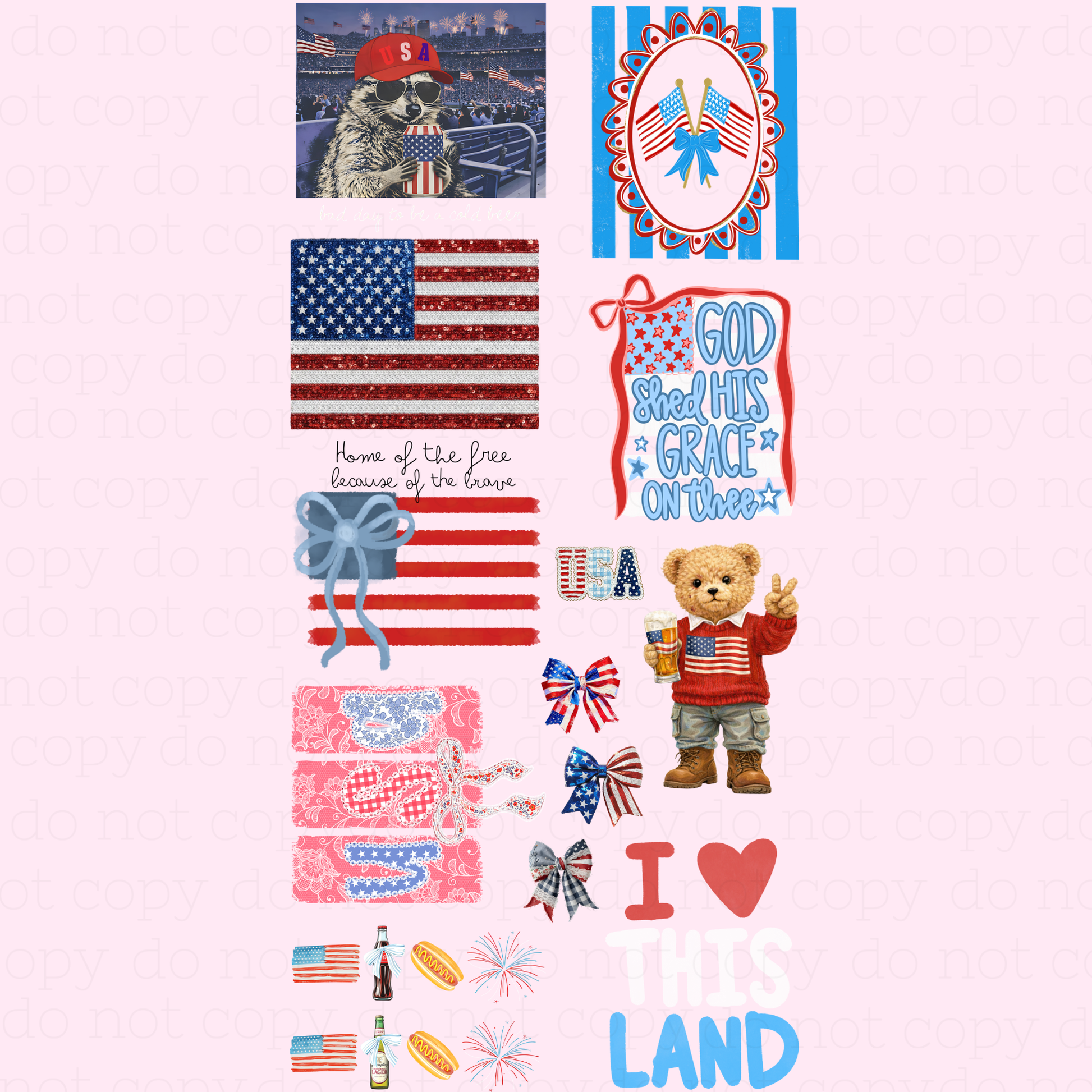 ADULT 4TH OF JULY 2026 - GANG SHEET BUNDLE - Hectic Momma Printing