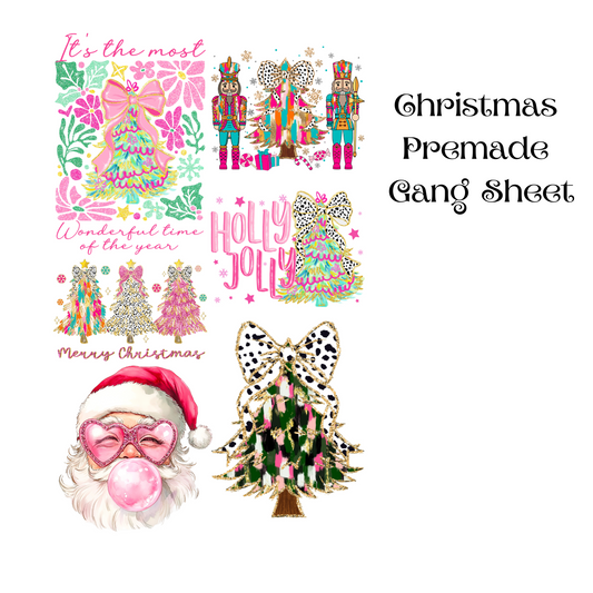 CHRISTMAS FAUX GLITTER  MINI MADE DTF GANG SHEET - Hectic Momma Printing
