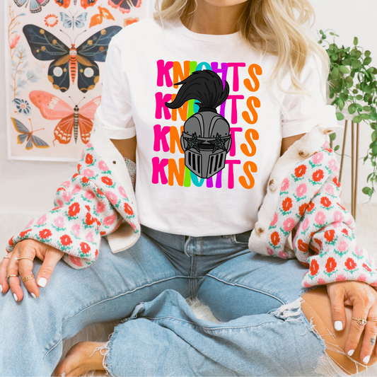 neon school spirit knights dtf transfer