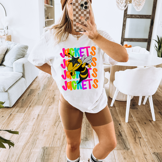 neon school spirit jackets dtf transfer