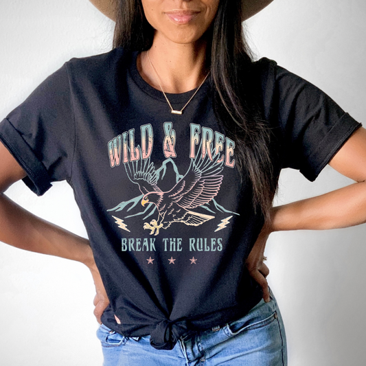 Wild & Free Break the Rules - Hectic Momma Printing