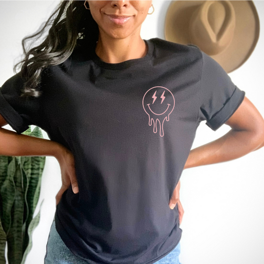 Smiley - Light Pink - Hectic Momma Printing