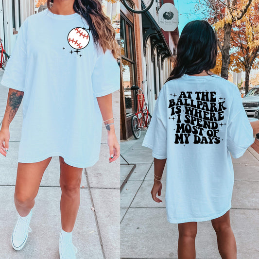 At the ballpark is where is spend most of my days baseball with pocket DTF Transfer 