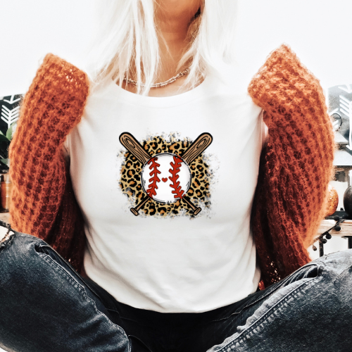 LEOPARD BASEBALL BATS TRANSFER - Hectic Momma Printing