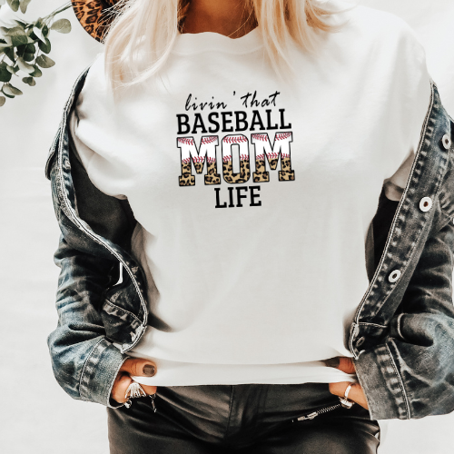 LIVIN THAT BASEBALL MOM LIFE TRANSFER - Hectic Momma Printing