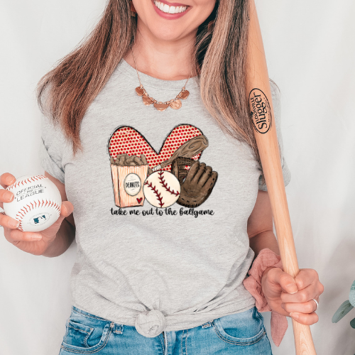 TAKE ME OUT TO THE BALL GAME BASEBALL TRANSFER - Hectic Momma Printing