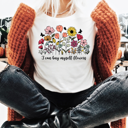 buy myself flowers dtf transfer