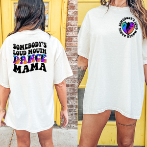somebody loud mouth dance mama with pocket dtf transfer