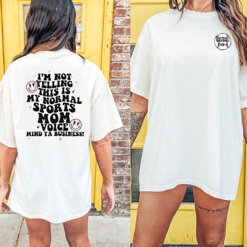 SPORTS MOM VOICE WITH POCKET TRANSFER - Hectic Momma Printing